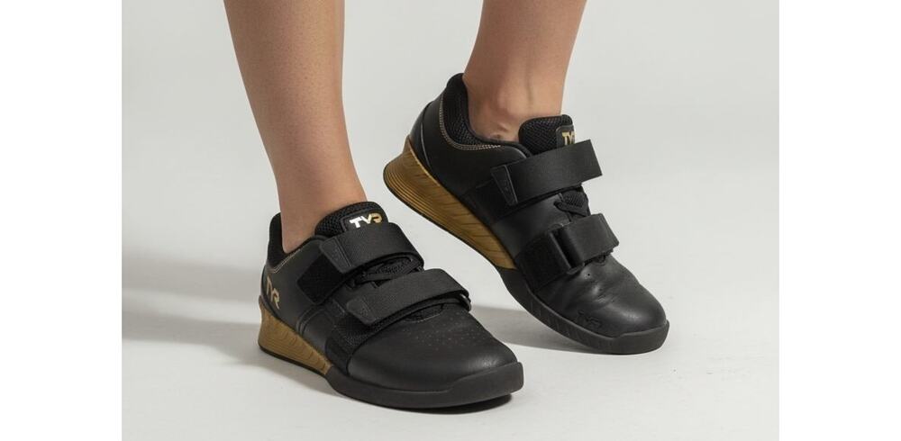 TYR L-1 Lifter Weightlifting Shoes in Black/Gold 7.5